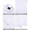 imageJVER Mens Short Sleeve Dress Shirts Stretch Wrinkle Free Casual Button Down Shirts with Pocket for Business WeddingWhite