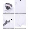 imageJVER Mens Short Sleeve Dress Shirts Stretch Wrinkle Free Casual Button Down Shirts with Pocket for Business WeddingWhite Black