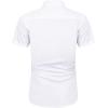 imageJVER Mens Short Sleeve Dress Shirts Stretch Wrinkle Free Casual Button Down Shirts with Pocket for Business WeddingWhite Black