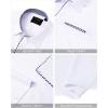 imageJVER Mens Short Sleeve Dress Shirts Stretch Wrinkle Free Casual Button Down Shirts with Pocket for Business WeddingWhite Design