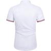imageJVER Mens Short Sleeve Dress Shirts Stretch Wrinkle Free Casual Button Down Shirts with Pocket for Business WeddingWhite Style