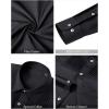 imageJVER Mens Tuxedo Shirt Formal Dress Shirt Pleated Long Sleeve Button Down Shirts for Prom Party WeddingBlack