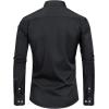 imageJVER Mens Tuxedo Shirt Formal Dress Shirt Pleated Long Sleeve Button Down Shirts for Prom Party WeddingBlack