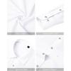 imageJVER Mens Tuxedo Shirt Formal Dress Shirt Pleated Long Sleeve Button Down Shirts for Prom Party WeddingSolid White