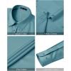 imageJVER Womens Dress Shirts Long Sleeve Button Down Shirt WrinkleFree Business Casual Blouse Office Work TopsAqua Lake Blue