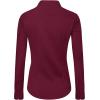 imageJVER Womens Dress Shirts Long Sleeve Button Down Shirt WrinkleFree Business Casual Blouse Office Work TopsBurgundy