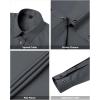 imageJVER Womens Dress Shirts Long Sleeve Button Down Shirt WrinkleFree Business Casual Blouse Office Work TopsDark Grey