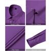imageJVER Womens Dress Shirts Long Sleeve Button Down Shirt WrinkleFree Business Casual Blouse Office Work TopsDark Purple