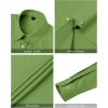 imageJVER Womens Dress Shirts Long Sleeve Button Down Shirt WrinkleFree Business Casual Blouse Office Work TopsForest Green