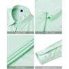 imageJVER Womens Dress Shirts Long Sleeve Button Down Shirt WrinkleFree Business Casual Blouse Office Work TopsGreen