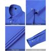 imageJVER Womens Dress Shirts Long Sleeve Button Down Shirt WrinkleFree Business Casual Blouse Office Work TopsIndigo