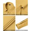 imageJVER Womens Dress Shirts Long Sleeve Button Down Shirt WrinkleFree Business Casual Blouse Office Work TopsLemon Yellow