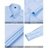 imageJVER Womens Dress Shirts Long Sleeve Button Down Shirt WrinkleFree Business Casual Blouse Office Work TopsLight Blue
