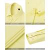 imageJVER Womens Dress Shirts Long Sleeve Button Down Shirt WrinkleFree Business Casual Blouse Office Work TopsLight Yellow
