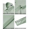 imageJVER Womens Dress Shirts Long Sleeve Button Down Shirt WrinkleFree Business Casual Blouse Office Work TopsMorandi Green