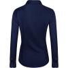 imageJVER Womens Dress Shirts Long Sleeve Button Down Shirt WrinkleFree Business Casual Blouse Office Work TopsNavy Blue