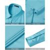imageJVER Womens Dress Shirts Long Sleeve Button Down Shirt WrinkleFree Business Casual Blouse Office Work TopsOcean Blue