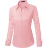 imageJVER Womens Dress Shirts Long Sleeve Button Down Shirt WrinkleFree Business Casual Blouse Office Work TopsPeach