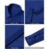 imageJVER Womens Dress Shirts Long Sleeve Button Down Shirt WrinkleFree Business Casual Blouse Office Work TopsRoyal Blue