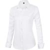 imageJVER Womens Dress Shirts Long Sleeve Button Down Shirt WrinkleFree Business Casual Blouse Office Work TopsWhite