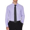 imageJVER Mens Dress Shirts Wrinkle Free Long Sleeve Formal Shirt Solid Business Casual Button Down Shirts for Wedding PromLilac Purple