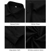 imageJVER Button Down Shirts for Women Wrinkle Free Long Sleeve Dress Shirt Business Casual Work Blouse with PocketBlack