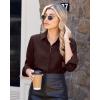 imageJVER Button Down Shirts for Women Wrinkle Free Long Sleeve Dress Shirt Business Casual Work Blouse with PocketBrown