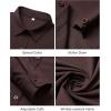 imageJVER Button Down Shirts for Women Wrinkle Free Long Sleeve Dress Shirt Business Casual Work Blouse with PocketBrown