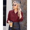 imageJVER Button Down Shirts for Women Wrinkle Free Long Sleeve Dress Shirt Business Casual Work Blouse with PocketBurgundy