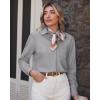 imageJVER Button Down Shirts for Women Wrinkle Free Long Sleeve Dress Shirt Business Casual Work Blouse with PocketGrey
