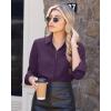 imageJVER Button Down Shirts for Women Wrinkle Free Long Sleeve Dress Shirt Business Casual Work Blouse with PocketPurple