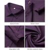 imageJVER Button Down Shirts for Women Wrinkle Free Long Sleeve Dress Shirt Business Casual Work Blouse with PocketPurple