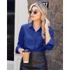 imageJVER Button Down Shirts for Women Wrinkle Free Long Sleeve Dress Shirt Business Casual Work Blouse with PocketRoyal Blue