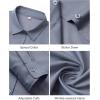 imageJVER Button Down Shirts for Women Wrinkle Free Long Sleeve Dress Shirt Business Casual Work Blouse with PocketSilver Grey