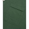 imageJVER Mens Cotton Linen Long Sleeve Shirts Casual Button Down Banded Collar Shirt Beach Summer Tops with PocketArmy Green