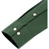 imageJVER Mens Cotton Linen Long Sleeve Shirts Casual Button Down Banded Collar Shirt Beach Summer Tops with PocketArmy Green
