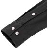 imageJVER Mens Cotton Linen Long Sleeve Shirts Casual Button Down Banded Collar Shirt Beach Summer Tops with PocketBlack