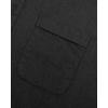 imageJVER Mens Cotton Linen Long Sleeve Shirts Casual Button Down Banded Collar Shirt Beach Summer Tops with PocketBlack