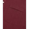 imageJVER Mens Cotton Linen Long Sleeve Shirts Casual Button Down Banded Collar Shirt Beach Summer Tops with PocketBurgundy