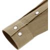 imageJVER Mens Cotton Linen Long Sleeve Shirts Casual Button Down Banded Collar Shirt Beach Summer Tops with PocketDark Khaki