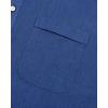 imageJVER Mens Cotton Linen Long Sleeve Shirts Casual Button Down Banded Collar Shirt Beach Summer Tops with PocketDenim Blue