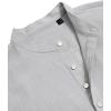 imageJVER Mens Cotton Linen Long Sleeve Shirts Casual Button Down Banded Collar Shirt Beach Summer Tops with PocketGrey
