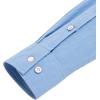 imageJVER Mens Cotton Linen Long Sleeve Shirts Casual Button Down Banded Collar Shirt Beach Summer Tops with PocketLight Blue