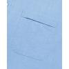 imageJVER Mens Cotton Linen Long Sleeve Shirts Casual Button Down Banded Collar Shirt Beach Summer Tops with PocketLight Blue