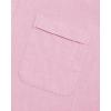 imageJVER Mens Cotton Linen Long Sleeve Shirts Casual Button Down Banded Collar Shirt Beach Summer Tops with PocketLight Pink