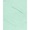 imageJVER Mens Cotton Linen Long Sleeve Shirts Casual Button Down Banded Collar Shirt Beach Summer Tops with PocketMint Green