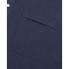 imageJVER Mens Cotton Linen Long Sleeve Shirts Casual Button Down Banded Collar Shirt Beach Summer Tops with PocketNavy Blue