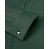 imageJVER Mens French Cuff Dress Shirts Regular Fit Long Sleeve Spread Collar Metal CufflinkArmy Green