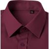 imageJVER Mens French Cuff Dress Shirts Regular Fit Long Sleeve Spread Collar Metal CufflinkBurgundy