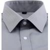 imageJVER Mens French Cuff Dress Shirts Regular Fit Long Sleeve Spread Collar Metal CufflinkGrey